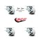 Service Caster 3.25 Inch Semi Steel Caster Set with Ball Bearings 4 Swivel Lock 2 Brake SCC SCC-30CS3420-SSB-SLB-BSL-2-SLB-2 - alternate 3